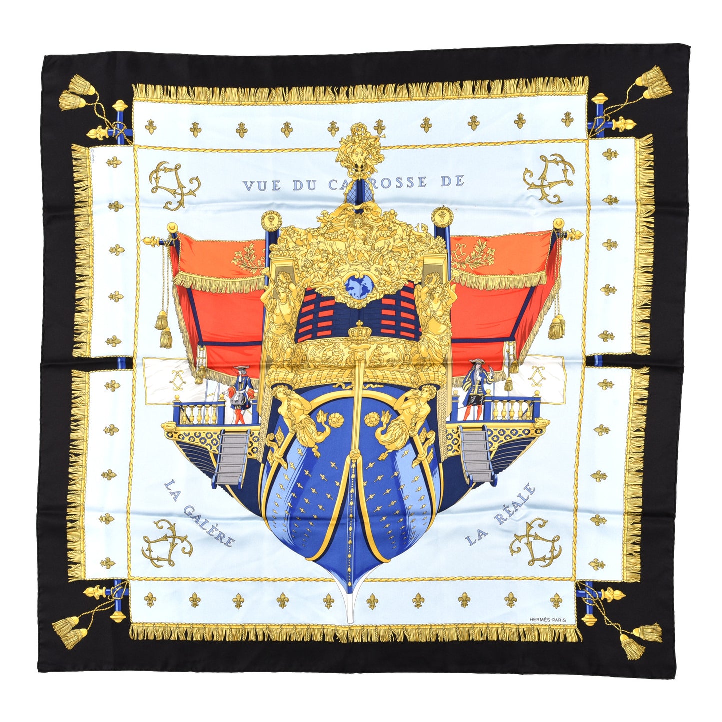 Silk Vue Du Carosse De La Galere La Reale Scarf 90