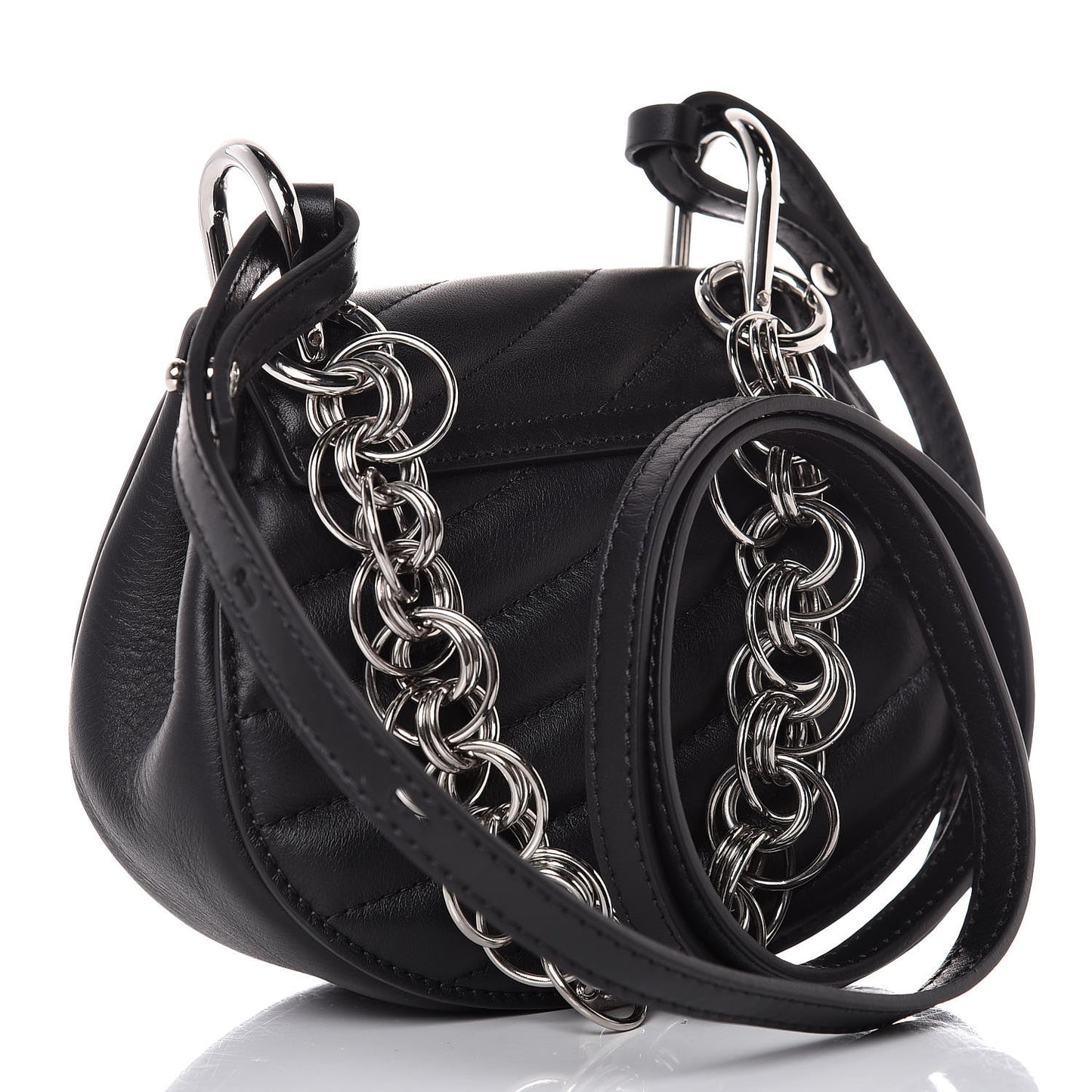 Calfskin Quilted Nano Drew Bijou Shoulder Bag Black