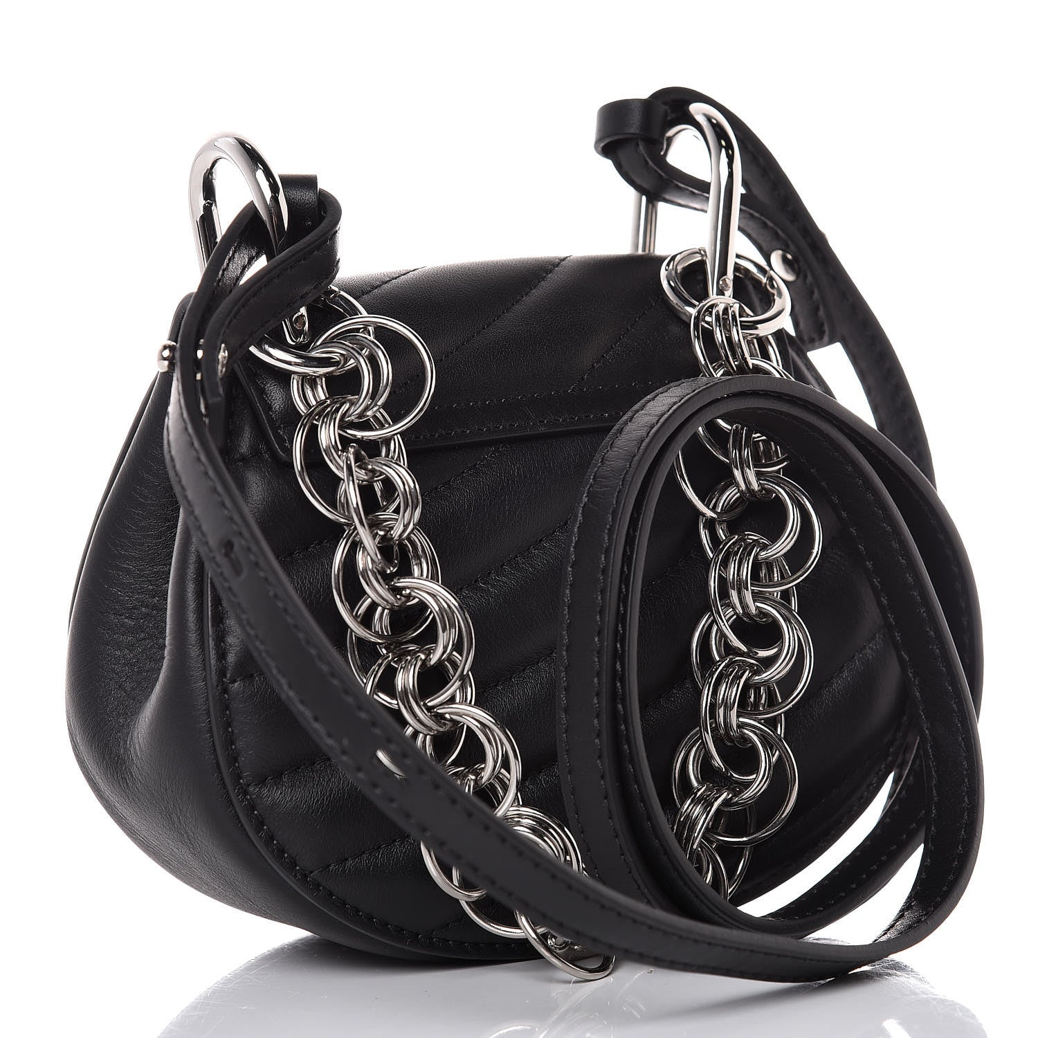 Chloe Calfskin Quilted Nano Drew Bijou Shoulder Bag Black 3 of 7