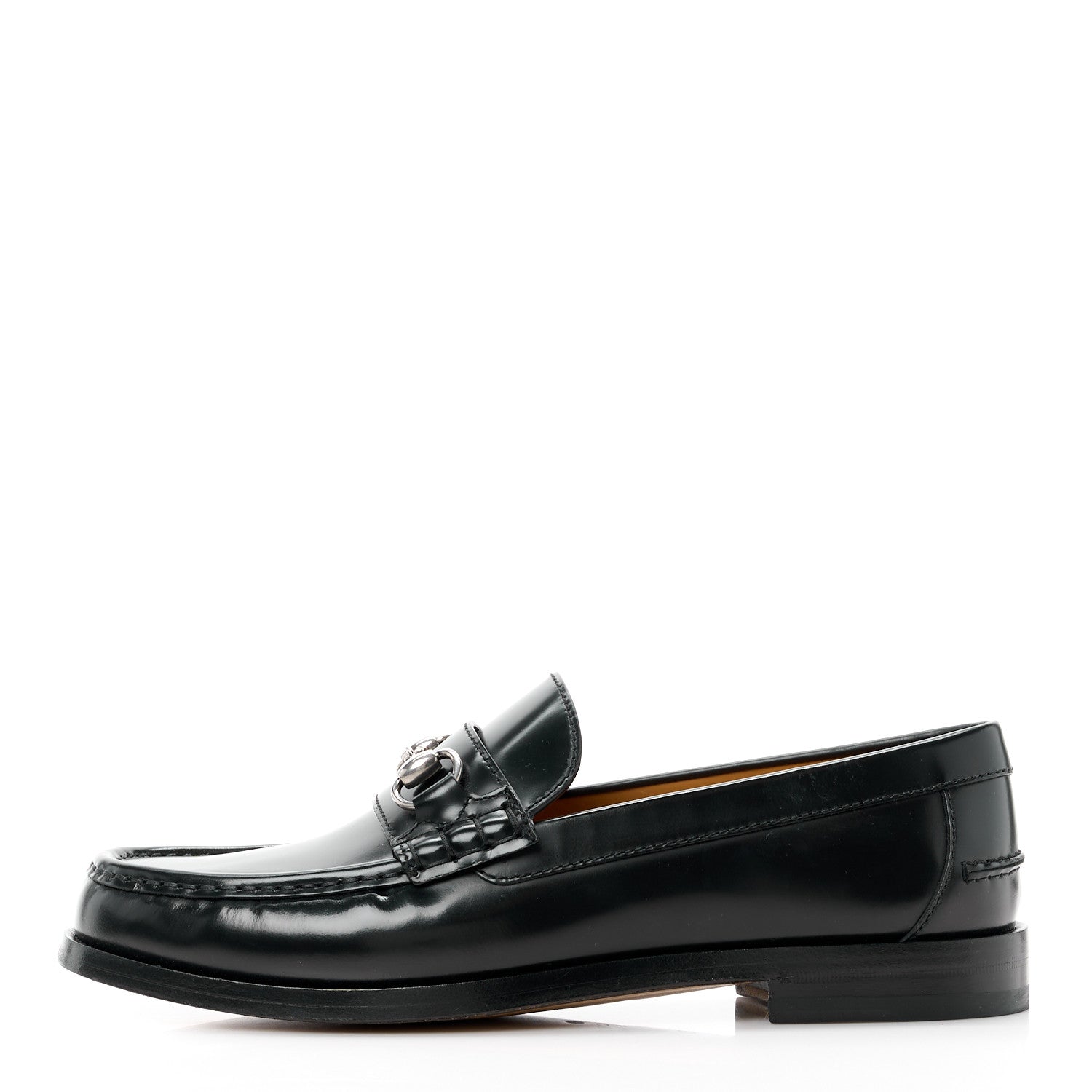 Gucci Mandala Goatskin Mens Horsebit Loafers 10 Black 1 of 11
