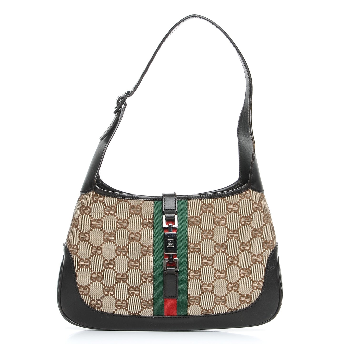 Monogram Web Small Jackie O Hobo Dark Brown