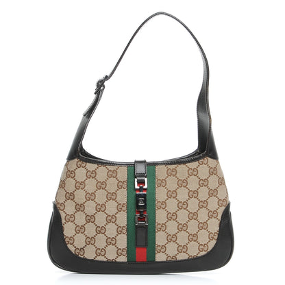 Gucci Monogram Web Small Jackie O Hobo Dark Brown 1 of 7