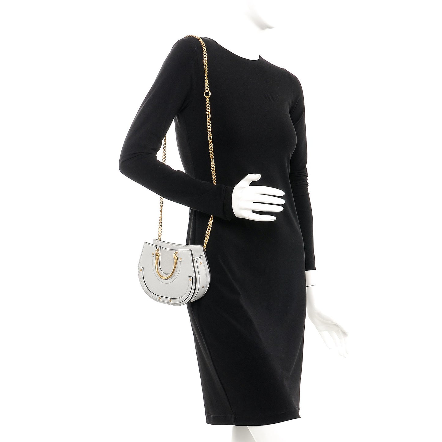 Calfskin Suede Mini Pixie Signature Belt Bag Airy Grey