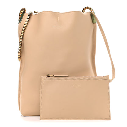 Saint Laurent Smooth Calfskin Small Suzanne Hobo Ivory Natural 1 of 10