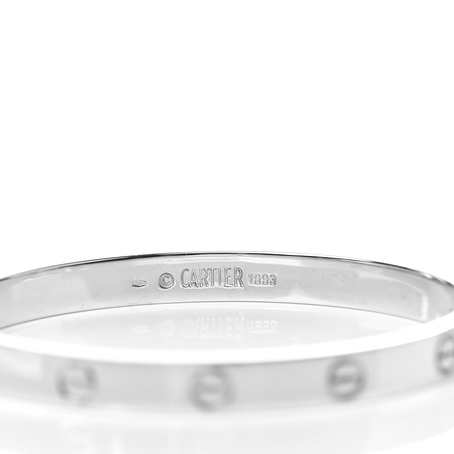 Cartier 18K White Gold LOVE Bracelet 17 4 of 4