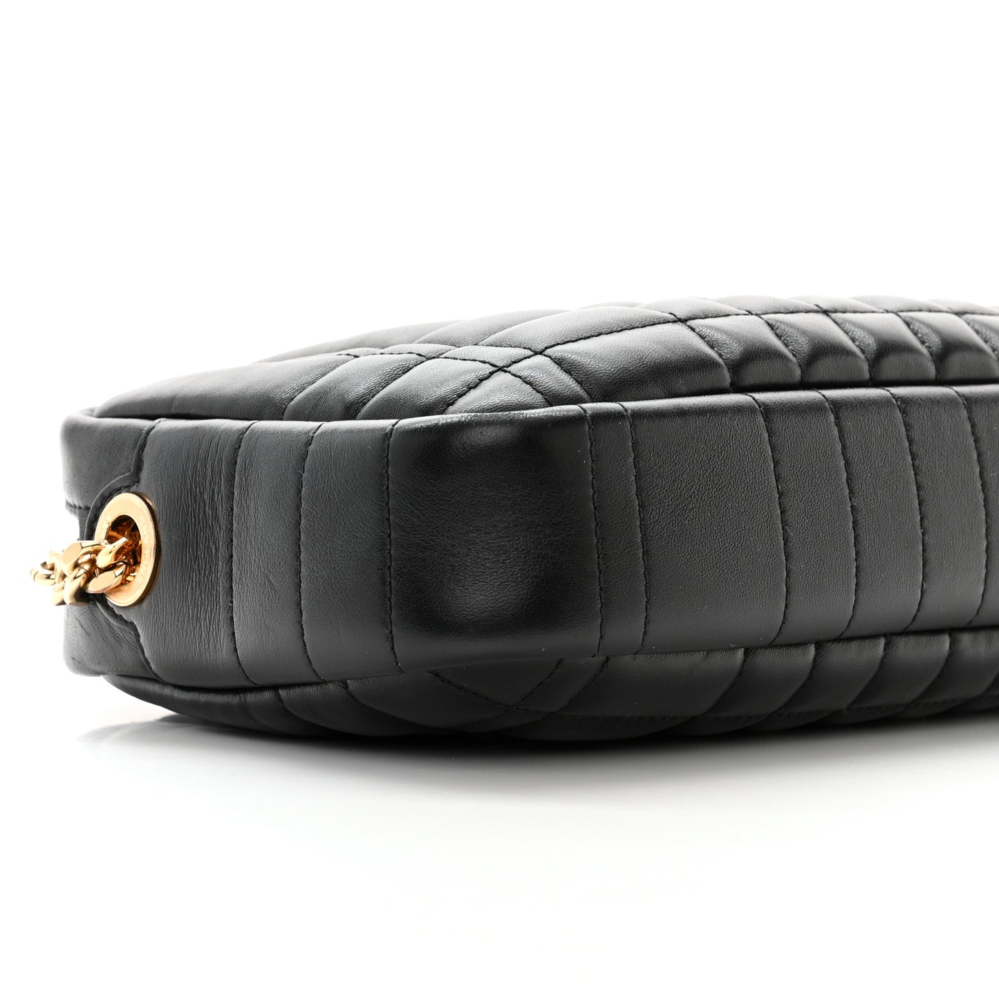 Calfskin Quilted Small Lola Camera Bag Black