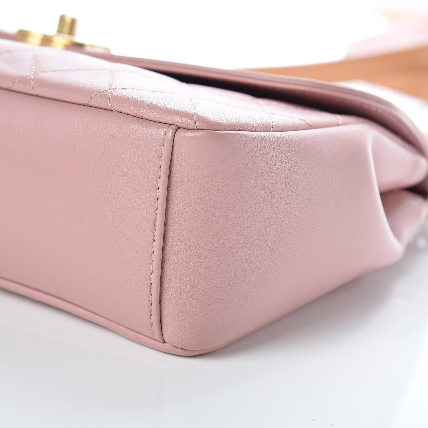 Chanel Lambskin Quilted Curved Flap Pink 11 of 11