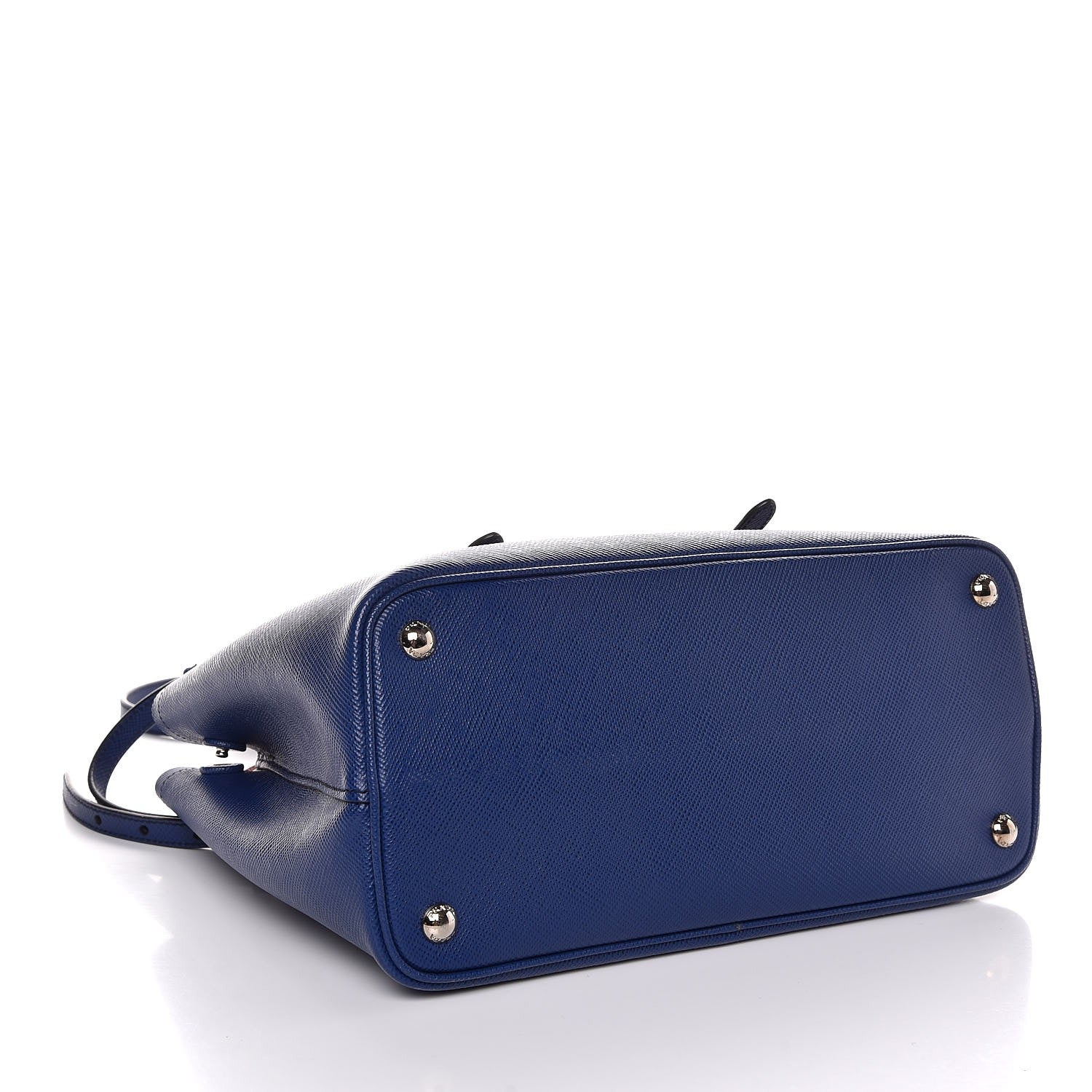 Prada Saffiano Cuir Small Double Handle Tote Inchiostro 5 of 11