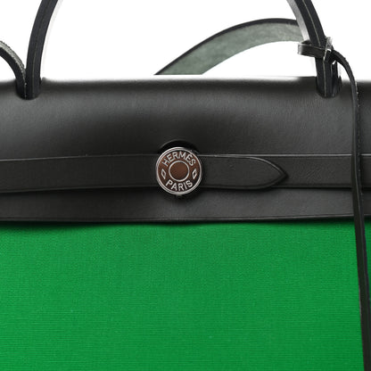 Hermes Vache Hunter Toile Herbag Zip 31 PM Bambou Kaki 10 of 10
