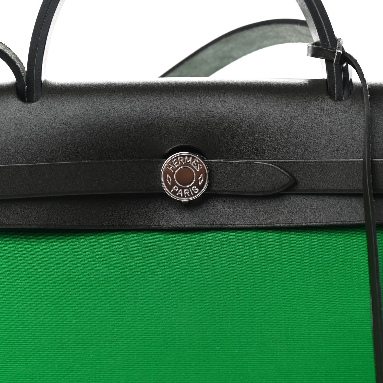 Hermes Vache Hunter Toile Herbag Zip 31 PM Bambou Kaki 10 of 10