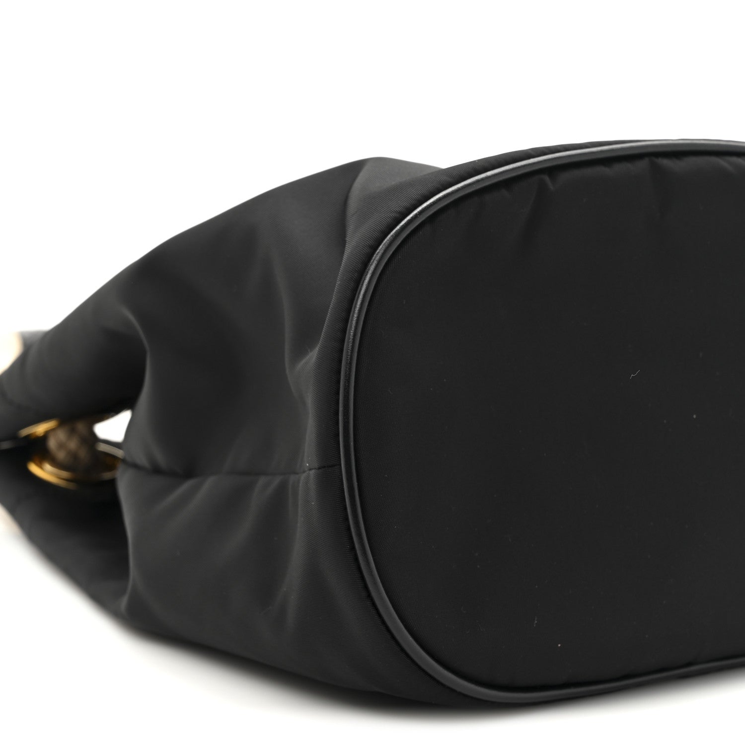 Prada Re-Nylon Triangle Mariner Bucket Bag Black 9 of 9