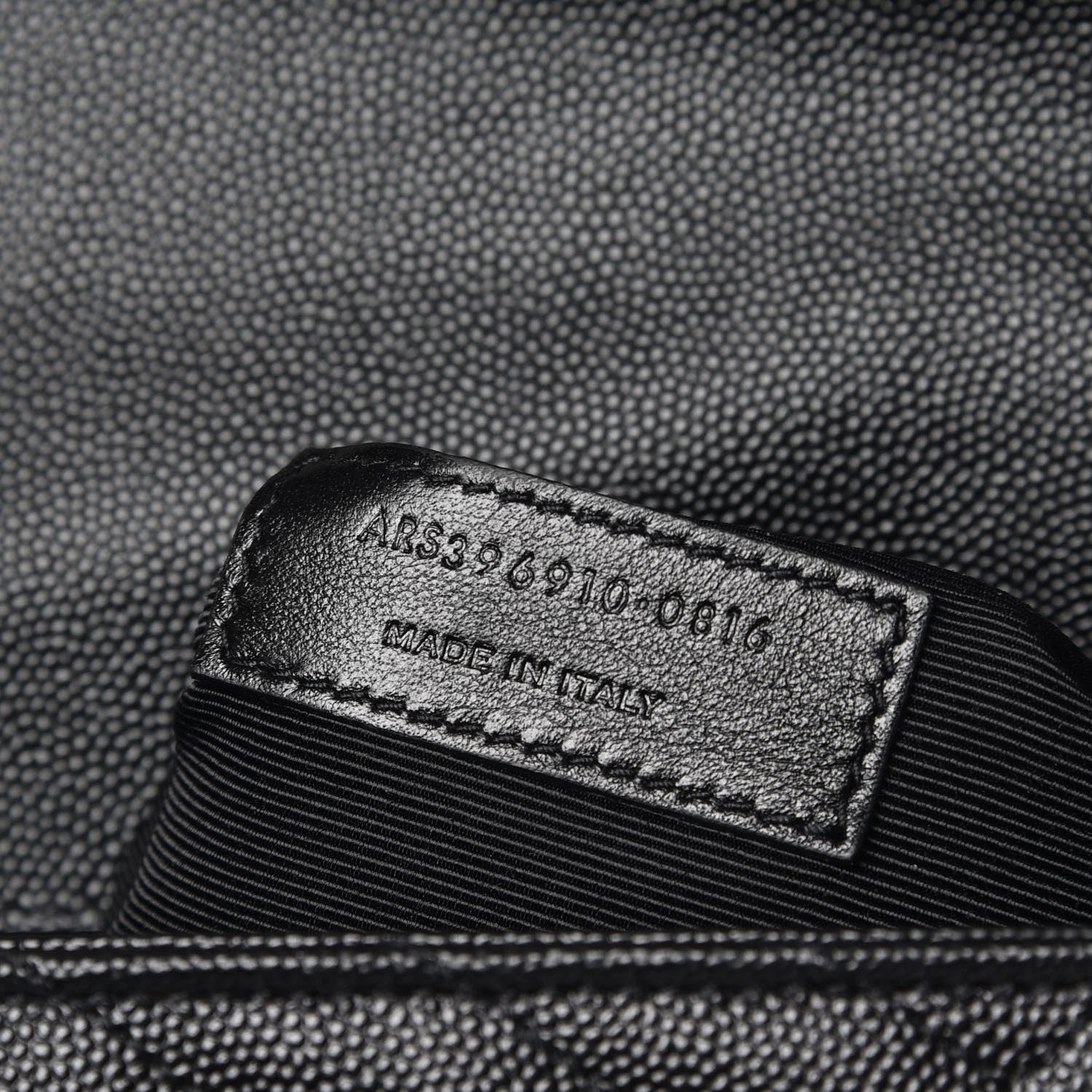 Saint Laurent Grain De Poudre Matelasse Chevron Large Monogram Satchel Black 7 of 7