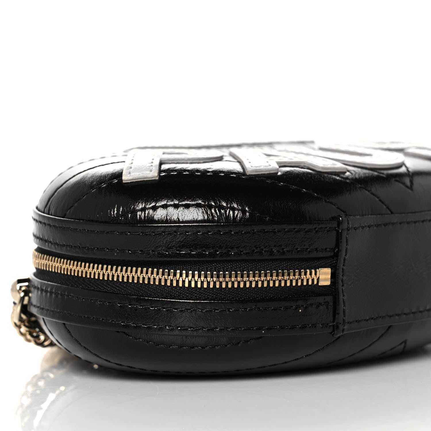 Chanel Lambskin Embroidered Chevron Quilted La Pausa Tassel Clutch Black 8 of 9
