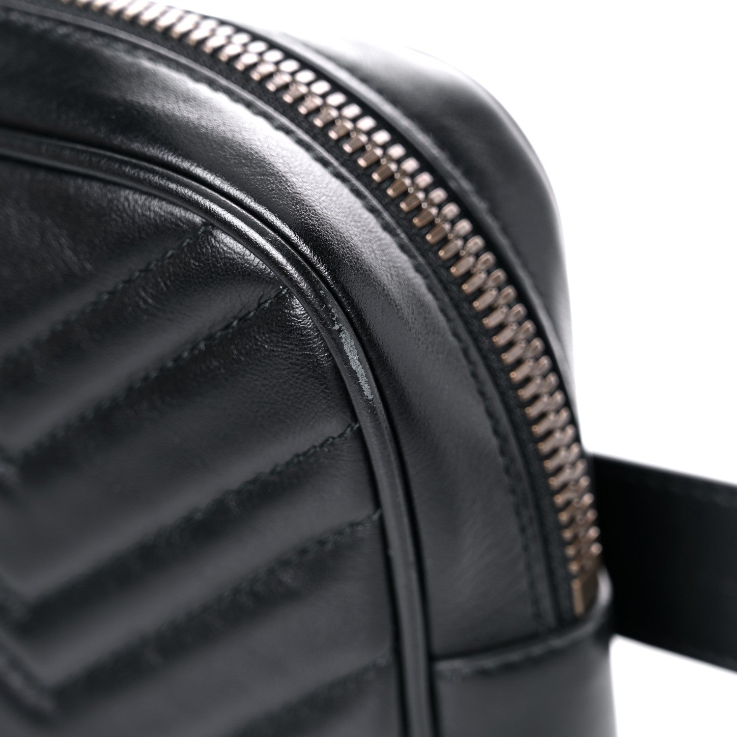 Gucci Calfskin Matelasse Mens GG Marmont Belt Bag 110 44 Black 14 of 17