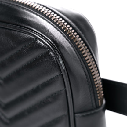 Gucci Calfskin Matelasse Mens GG Marmont Belt Bag 110 44 Black 14 of 17