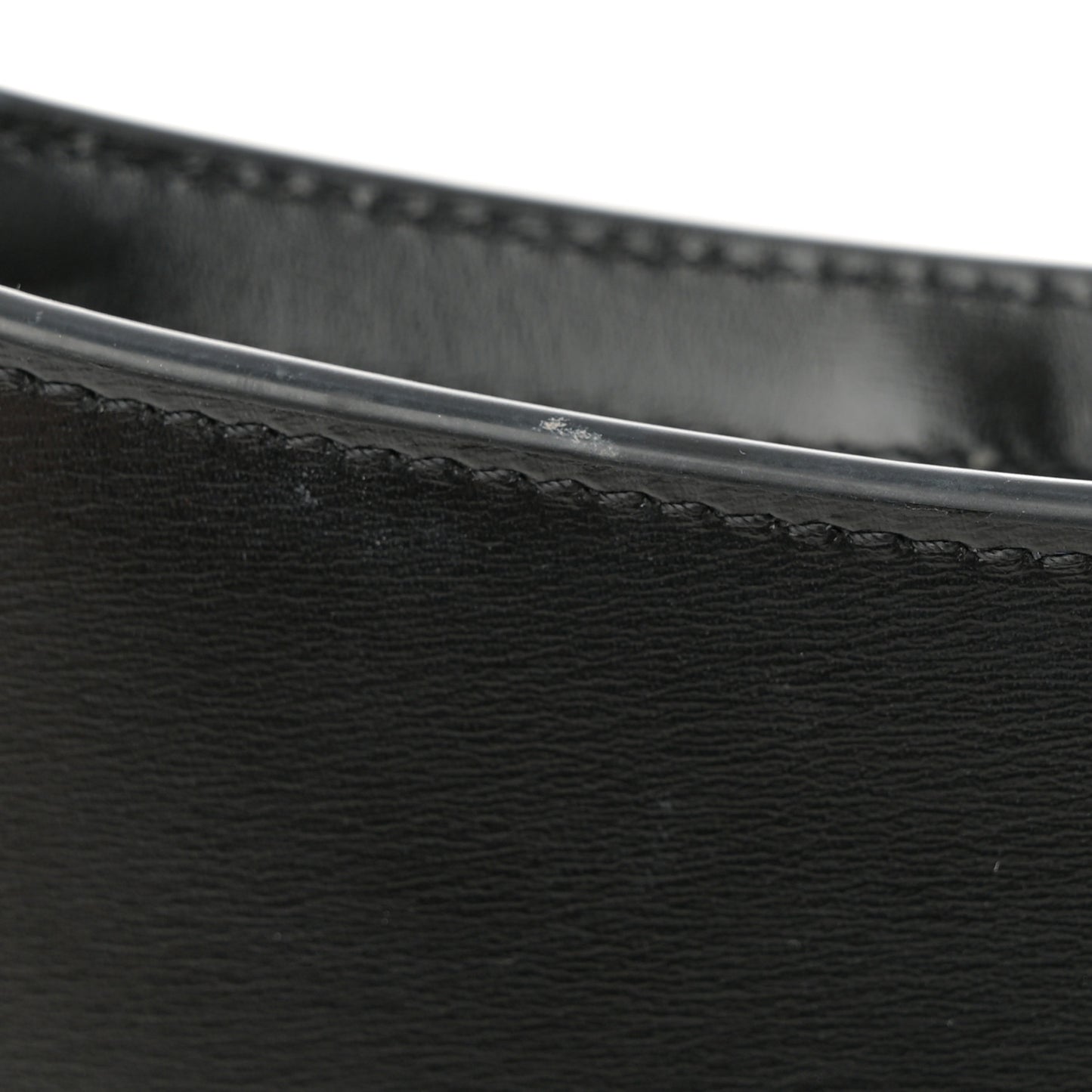 Shiny Calfskin Medium Croque Bag Black