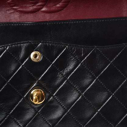 Chanel Lambskin Quilted Medium Double Flap Black 10 of 11