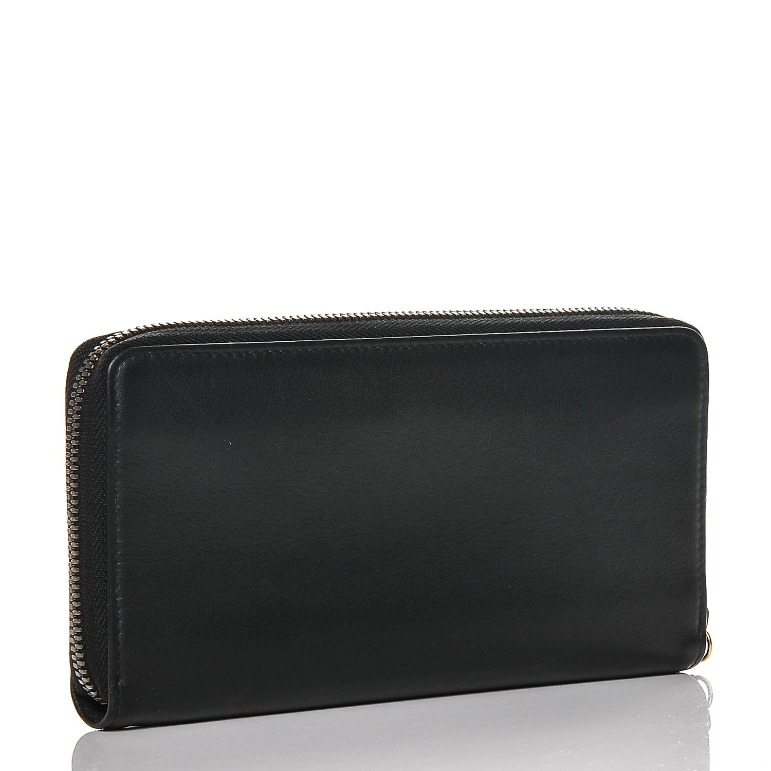 Balenciaga Calfskin Papier Continental Zip Around Wallet Black 3 of 6