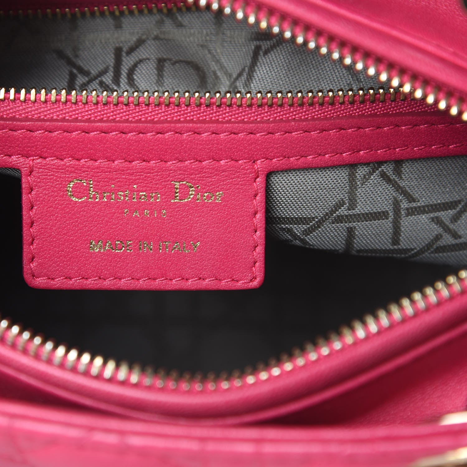 Christian Dior Lambskin Cannage Medium Lady Dior Fuchsia 6 of 17