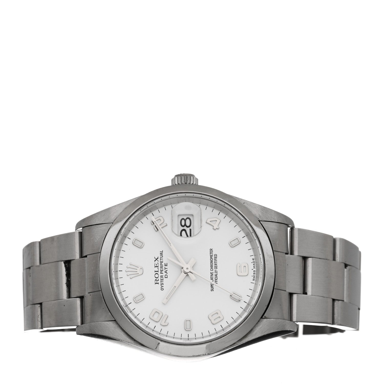 Rolex Stainless Steel 34mm Oyster Perpetual Date Watch White 15200 2 of 5