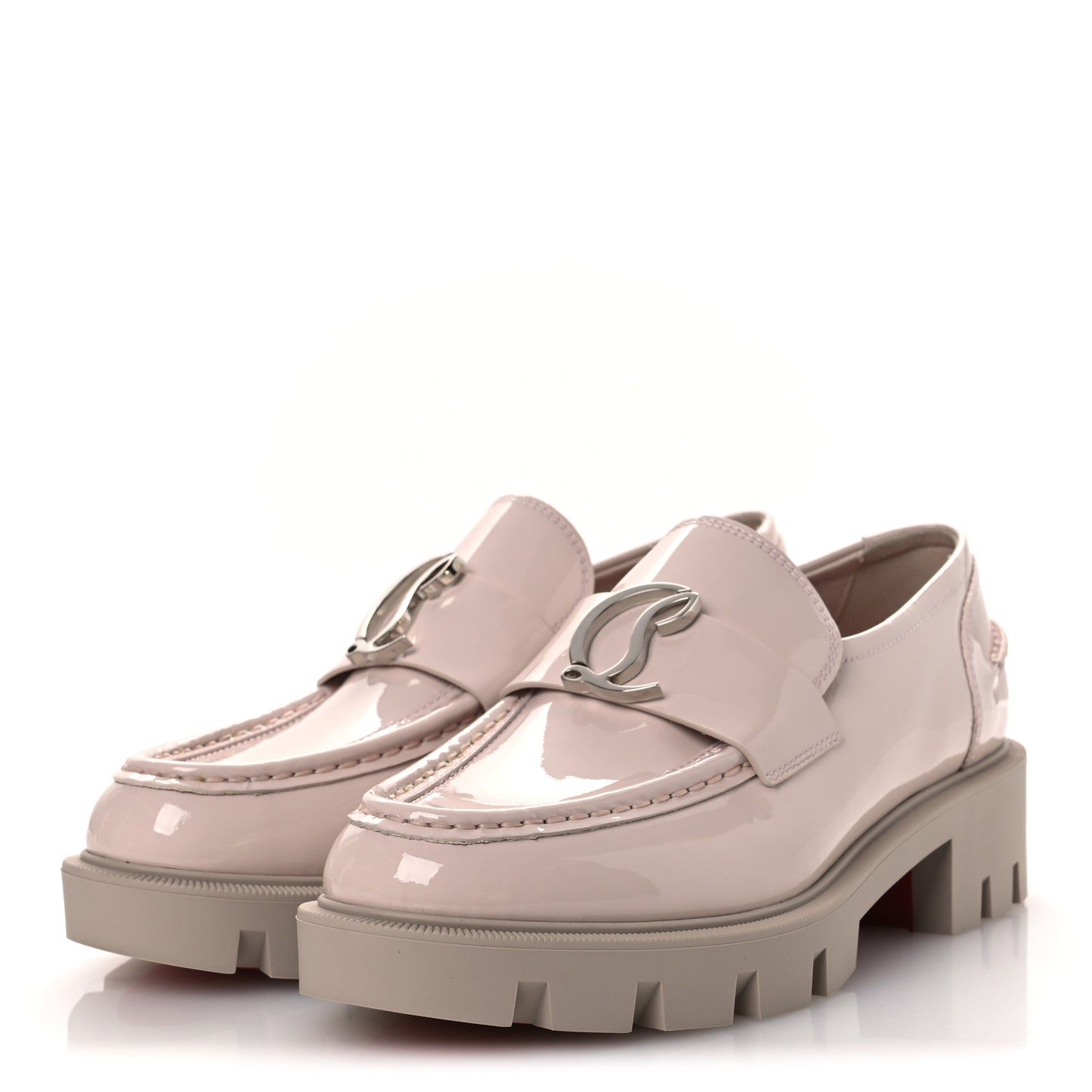 Patent Womens CL Moc Lug Flat Loafers 36 Leche
