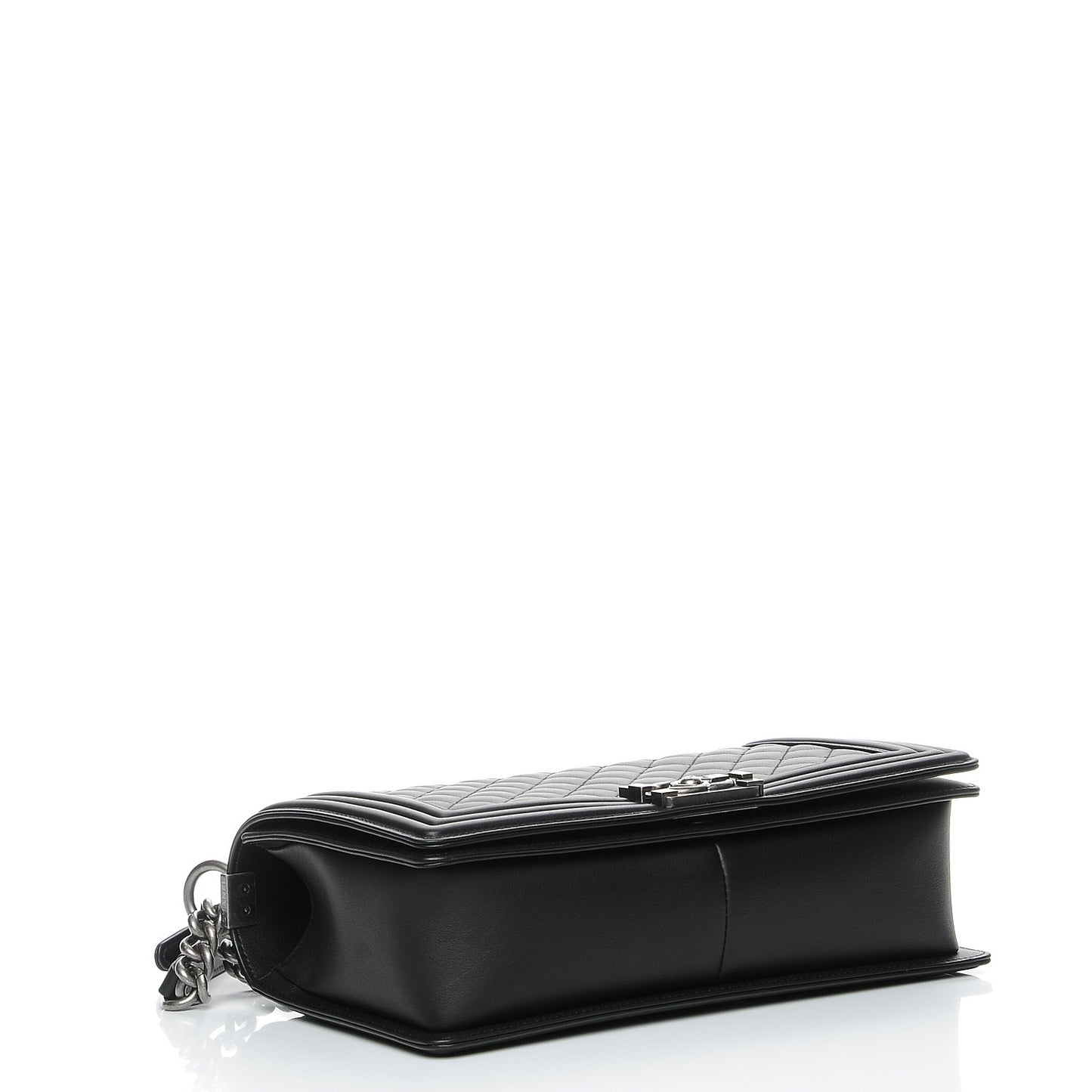Calfskin Quilted New Medium Boy Flap Black