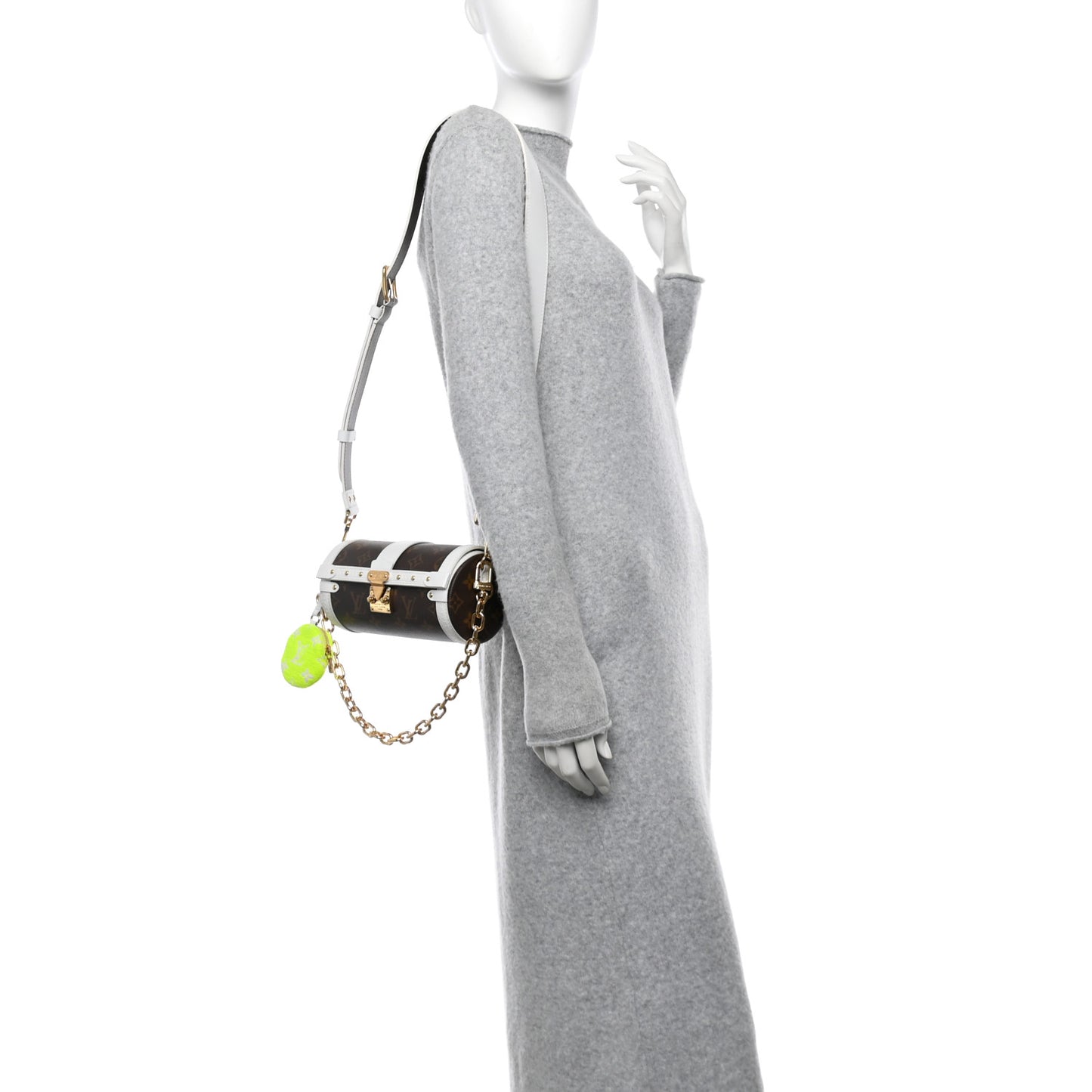 Monogram LV Match Papillon Trunk White