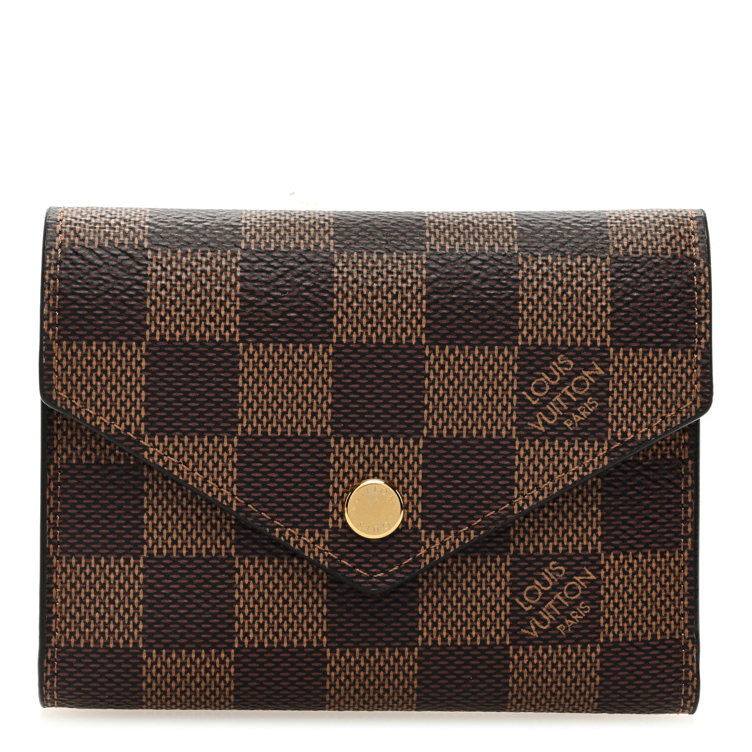 Louis Vuitton Damier Ebene Victorine Wallet Rose Ballerine 1 of 6