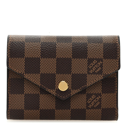 Louis Vuitton Damier Ebene Victorine Wallet Rose Ballerine 1 of 6