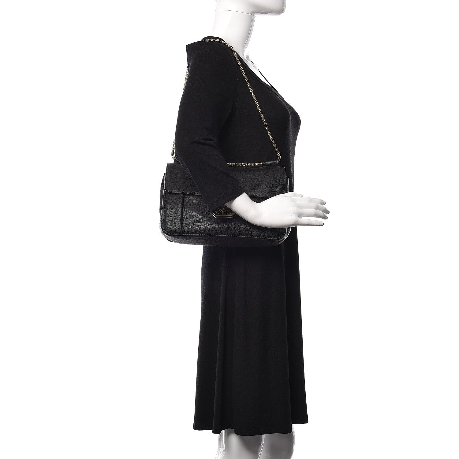 Chloe Calfskin Medium Elsie Shoulder Bag Black 2 of 10