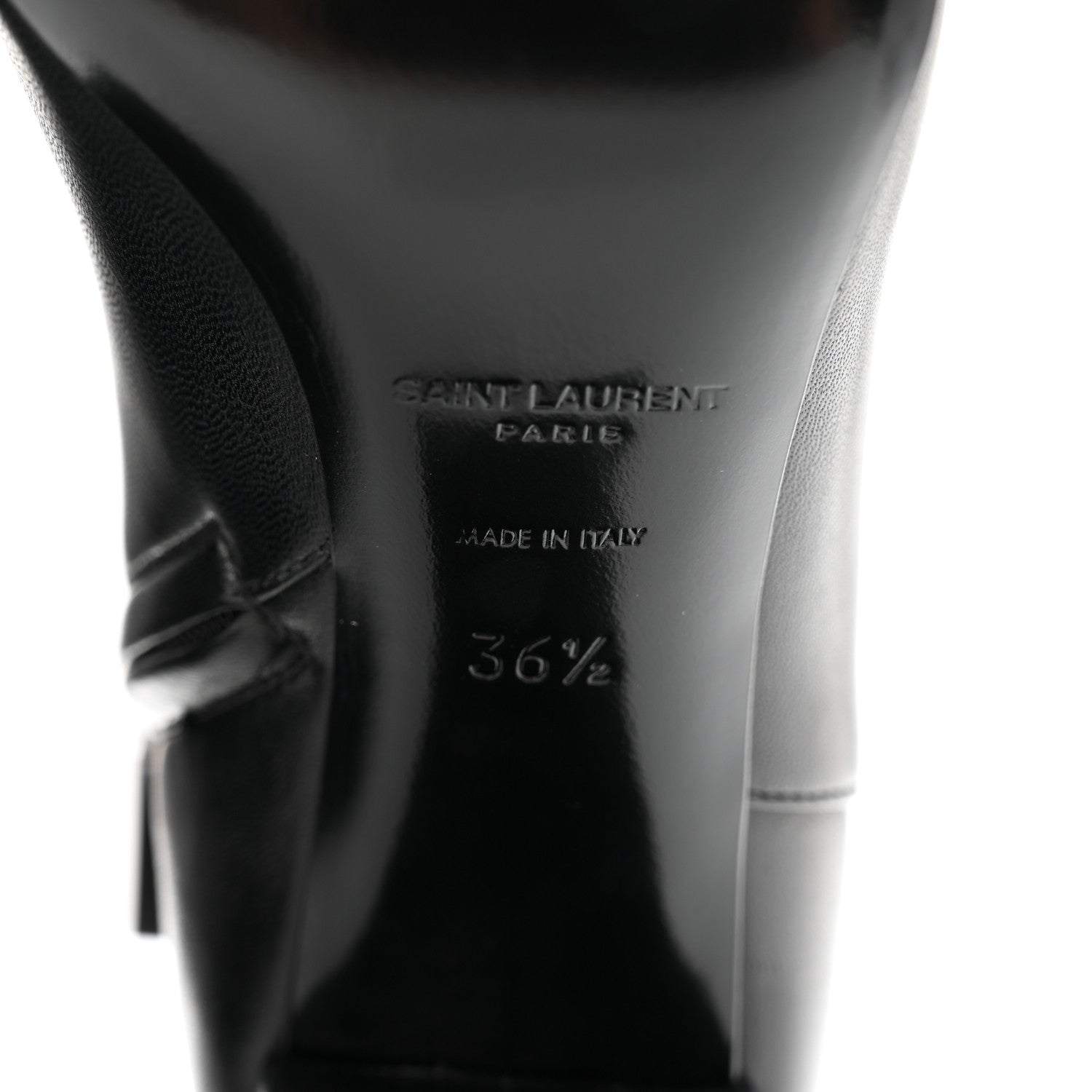 Saint Laurent Nappa Vendome Loulou Ankle Zip Boot 36.5 Black 6 of 9