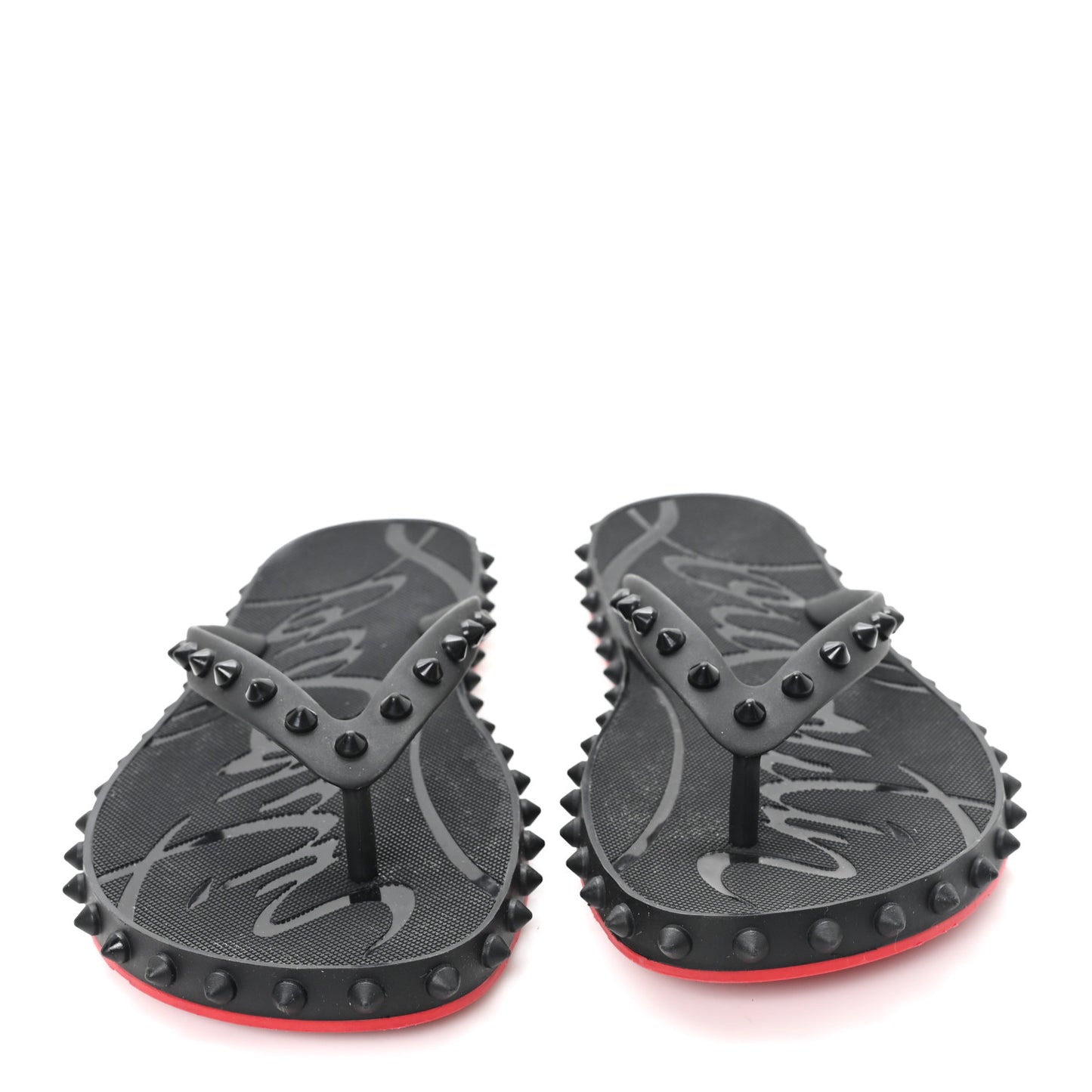 Rubber Spike Loubi Donna Flip Flop 39 Black