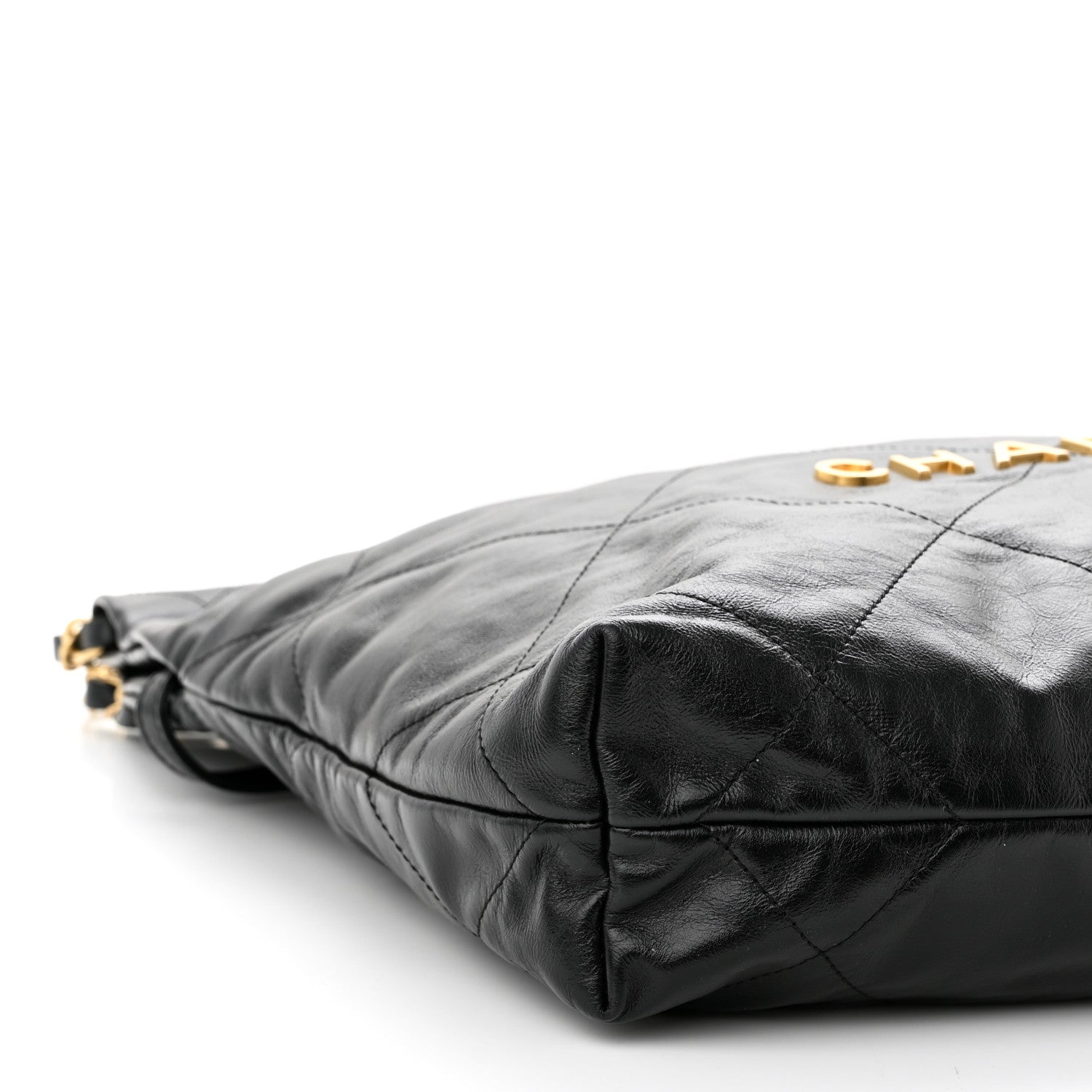 Chanel Shiny Calfskin Quilted Small Chanel 22 Black 10 of 12