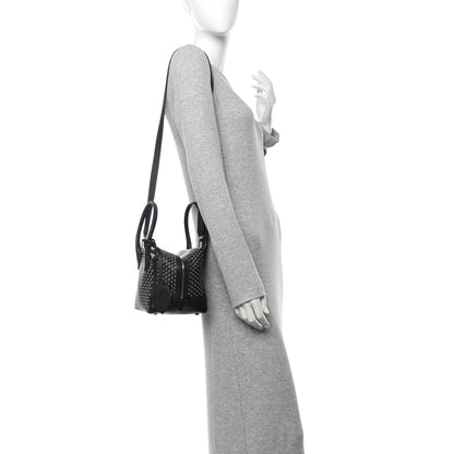 Alaia Calfskin Grommet Studded Top Handle Bag Black 2 of 9