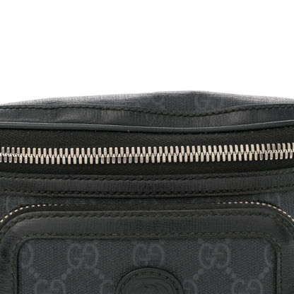 Gucci GG Supreme Monogram Textured Calfskin Retro Interlocking G Belt Bag Black 8 of 11