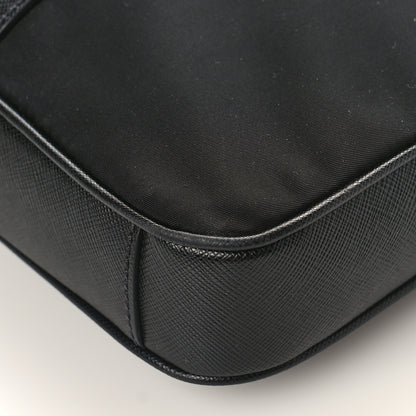 Prada Tessuto Nylon Saffiano Metal Triangle Logo Work Bag Black 8 of 8