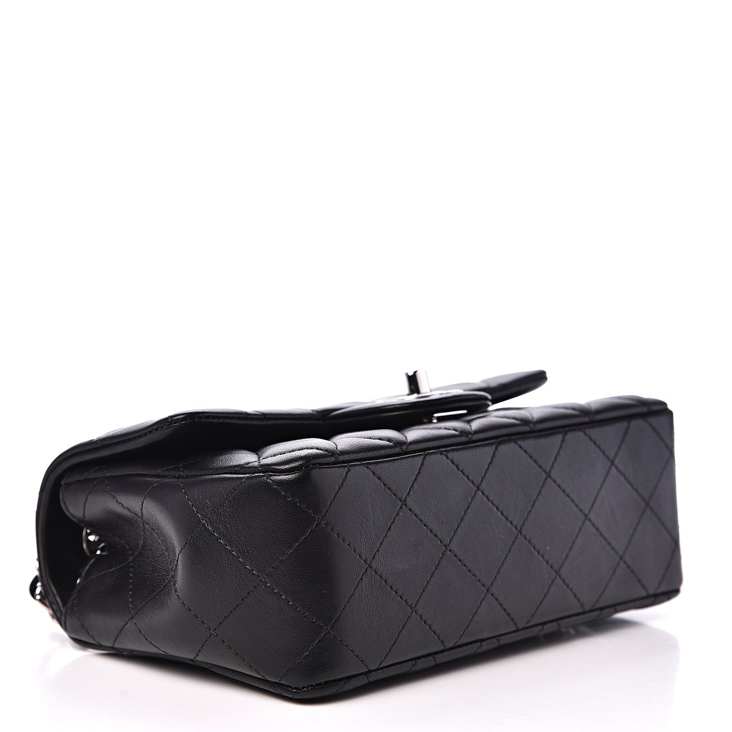 Chanel Lambskin Quilted Mini Rectangular Flap Black 3 of 12