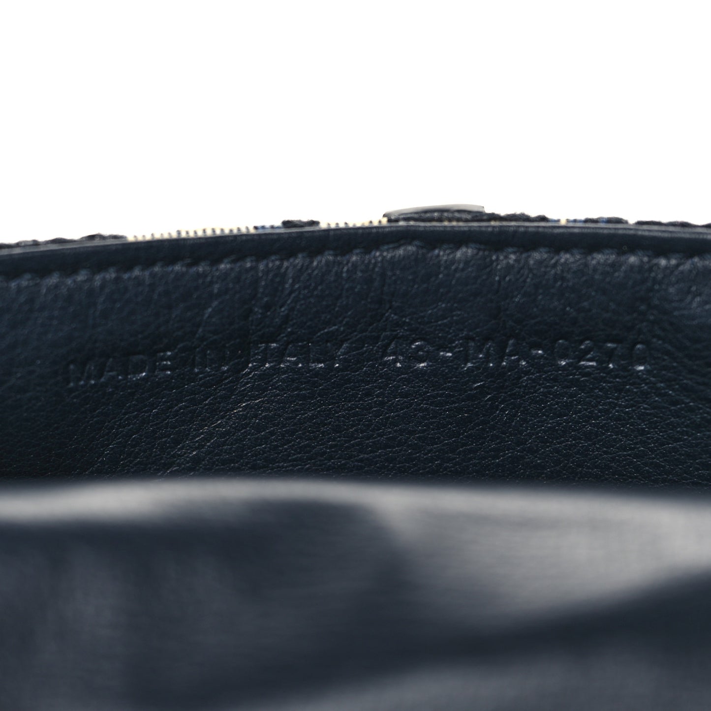 Oblique Nano Saddle Chain Pouch Blue
