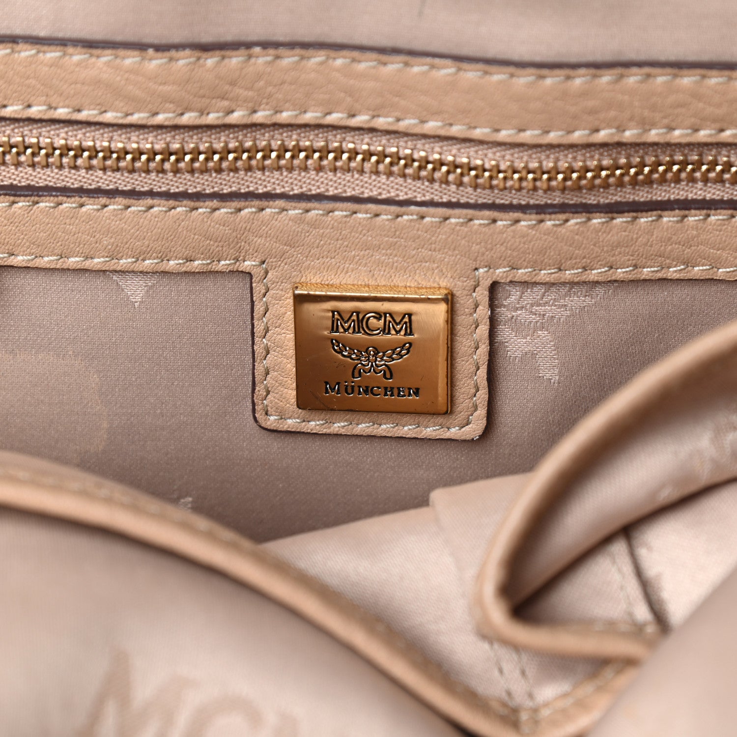 MCM Visetos Studded Small Dual Stark Backpack Beige 7 of 10