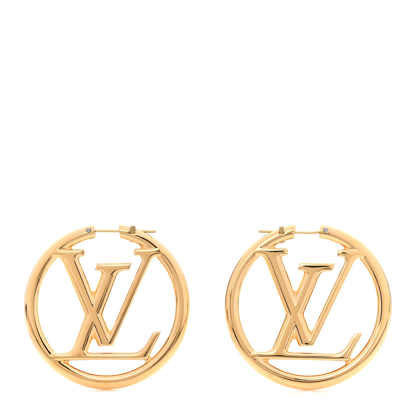 Metal Louise Hoop Earrings Gold