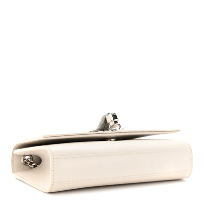 Saint Laurent Grain De Poudre Small Classic Monogram Kate Tassel Satchel Icy White 4 of 17