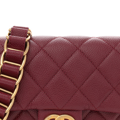 Chanel Caviar Quilted Mini Chain Soul Flap Burgundy 8 of 10