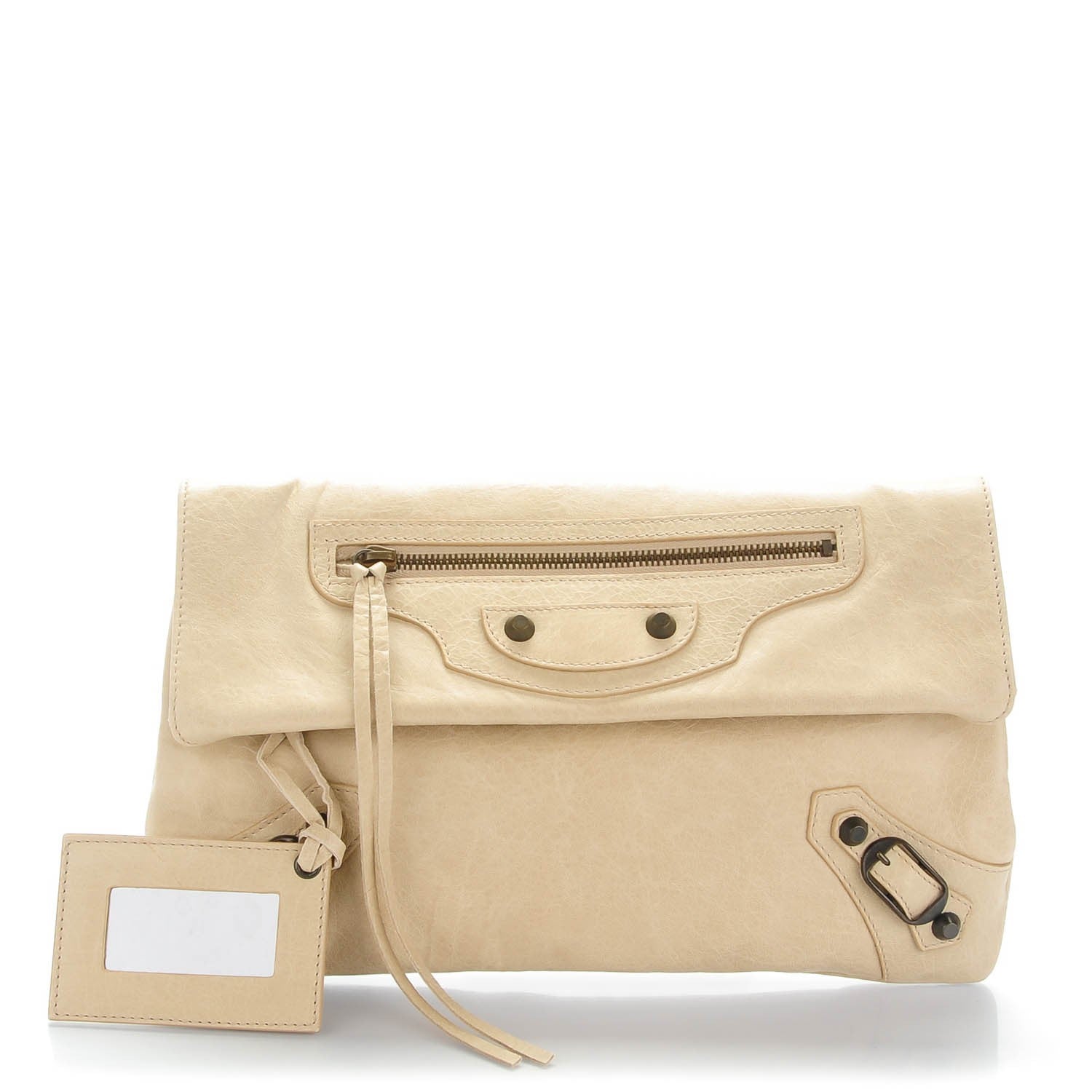 Balenciaga Agneau Classic Hardware Envelope Clutch Sahara 1 of 7