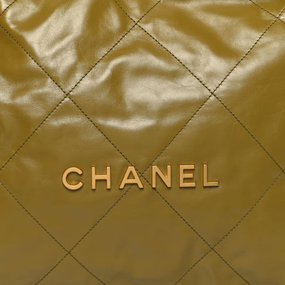 Chanel Shiny Calfskin Quilted Chanel 22 Green 10 of 12