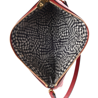 MCM Visetos Liz Shopper Tote Pouch Ruby Red 5 of 6