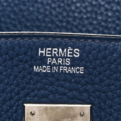 Hermes Taurillon Clemence Birkin 35 Bleu Brighton 5 of 10