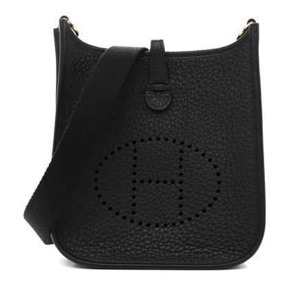 Hermes Taurillon Clemence Evelyne TPM Black 1 of 11