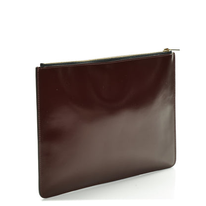 Celine Spazzolato Calfskin Clutch Wine 3 of 6