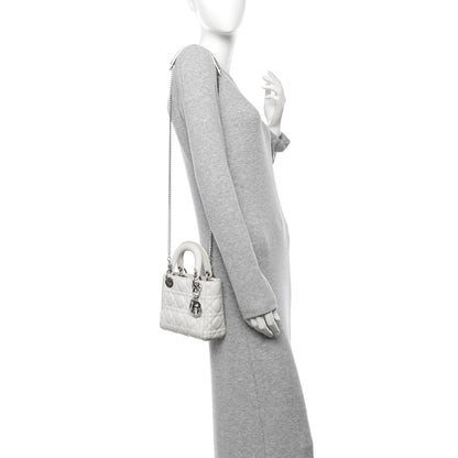 Christian Dior Lambskin Cannage Mini Lady Dior White 2 of 14