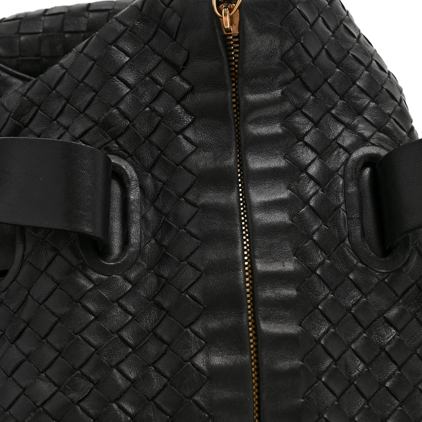 Nappa Intrecciato Satchel Black